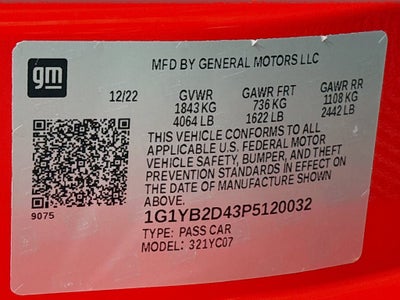2023 Chevrolet Corvette Stingray 2LT