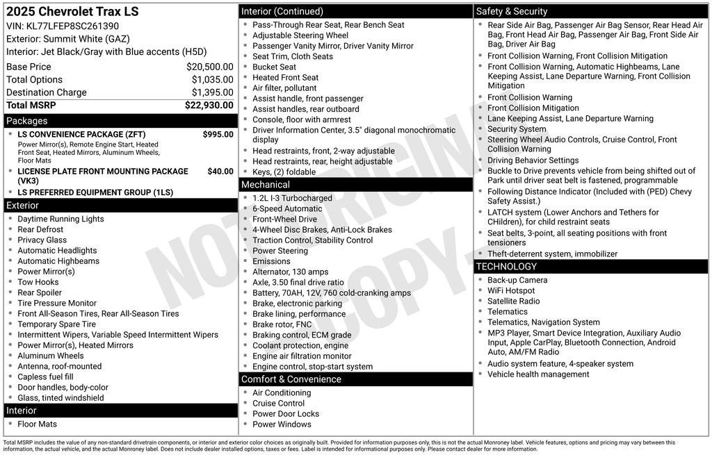2025 Chevrolet Trax LS