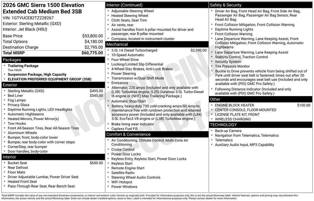 2026 GMC Sierra 1500 Elevation