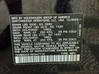 2024 Volkswagen Atlas 2.0T SEL