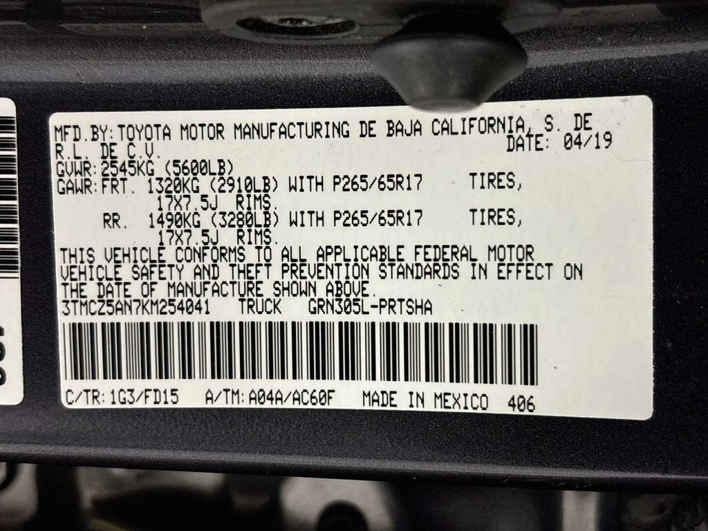 2019 Toyota Tacoma TRD Sport